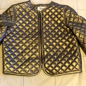 Bonpoint Girls Quilted Leather Jkt size 10